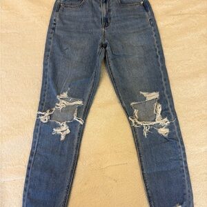 American Eagle Outfitters Ripped Blue mom Jeans